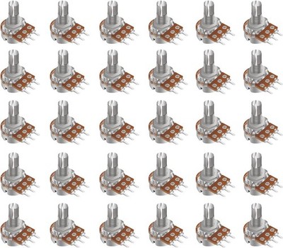 100K Ohm Potentiometer B Type Linear Taper Rotary Audio Volu Color: 30PCS 100K