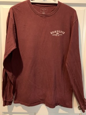 Quiksilver Long Sleeve Shirt Size M, Logo On Front And Back