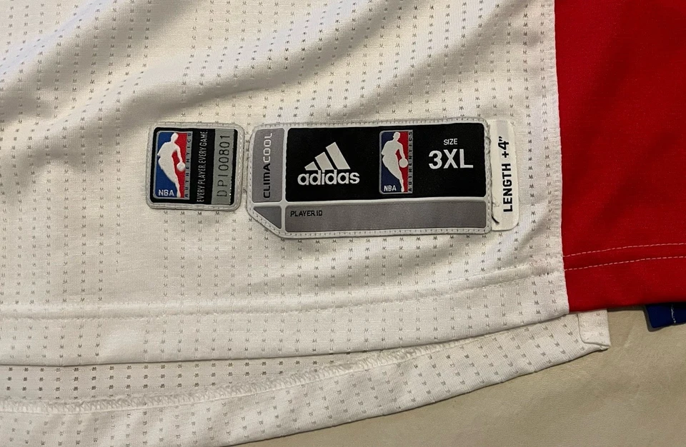 DETROIT PISTONS #10 GREG MONROE GAME WORN ADIDAS 3XL +4 JERSEY SHORTS REV 30 NBA - Image 4 of 4