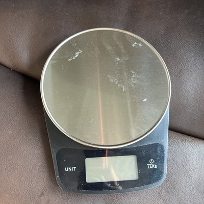 Mainstays 6LB High Precision Digital Kitchen Scale with Blue Backlit, Black