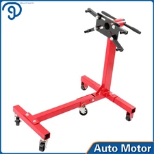 1500LBS Engine Stand Folding Motor Hoist Dolly w/ Adjustable 360° Mounting Head