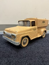 TONKA SPORTSMAN TAN PICK-UP TRUCK AND CAMPER SHELL VINTAGE PRESSED STEEL VEHICLE