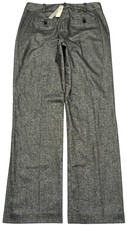 Talbots Pants Women 6 Gray Wool Silk Blend Birdseye Curvy Bootcut Lined NWT $119