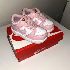 Nike Pink/White Leather Low Top Lace-Up Sneakers US 5 Unisex Baby Toddler