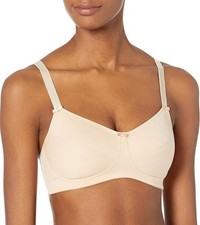 Amoena Women's Ruth Cotton Wire Free Bra, Nude, 40DD