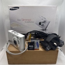Samsung M110 Digital Camera 8.2MP Tested Working + Box Charger Battery 4G SD