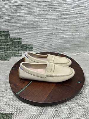 Rothy's Shoes Womens Size 8.5 The Driver Loafer Beige Comfort Slip On Driving