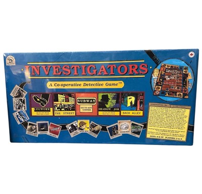 Investigators Co-operative Detective Board Game 1989 Family Pastimes NEW Sealed