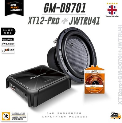 Pioneer GM-D8701 1600W Mono Amp Remote & Kit + In Phase XT-12Pro 12'' Subwoofer