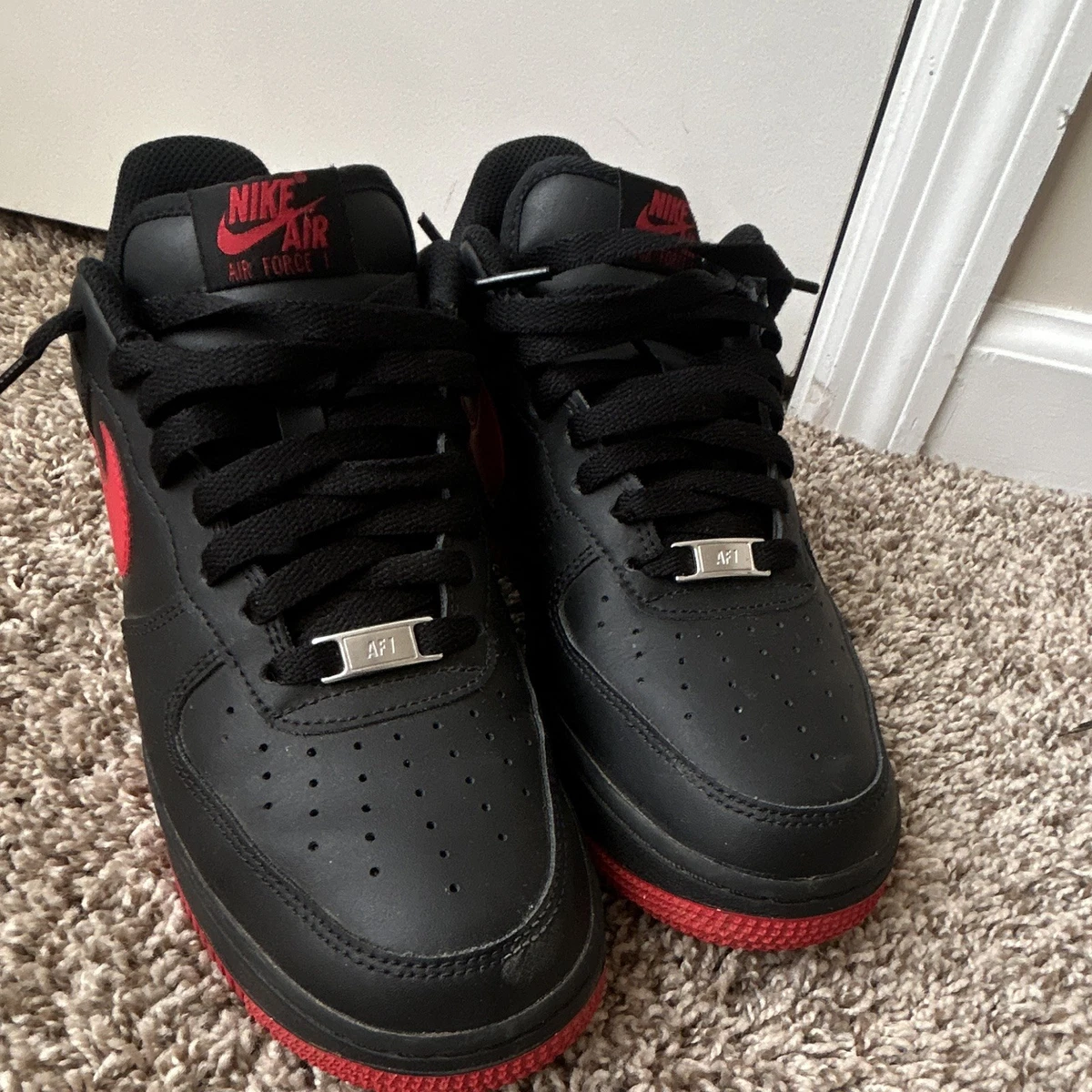 Nike Air Force 1 Low Black Red for Sale - Authenticity Guaranteed Nike Air Force 1 Low Black Red for Sale - Authenticity Guaranteed