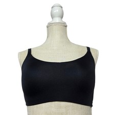 ThirdLove Black Wireless Lounge Bra Size Large L/G Scoop Neck Adjustable Straps