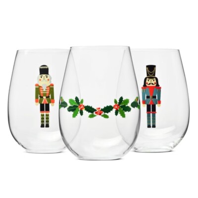 Krosno JOLLY Gläser für Wein Weißwein Wasser Safte | Set 3 | 550 ml | Handwäsche