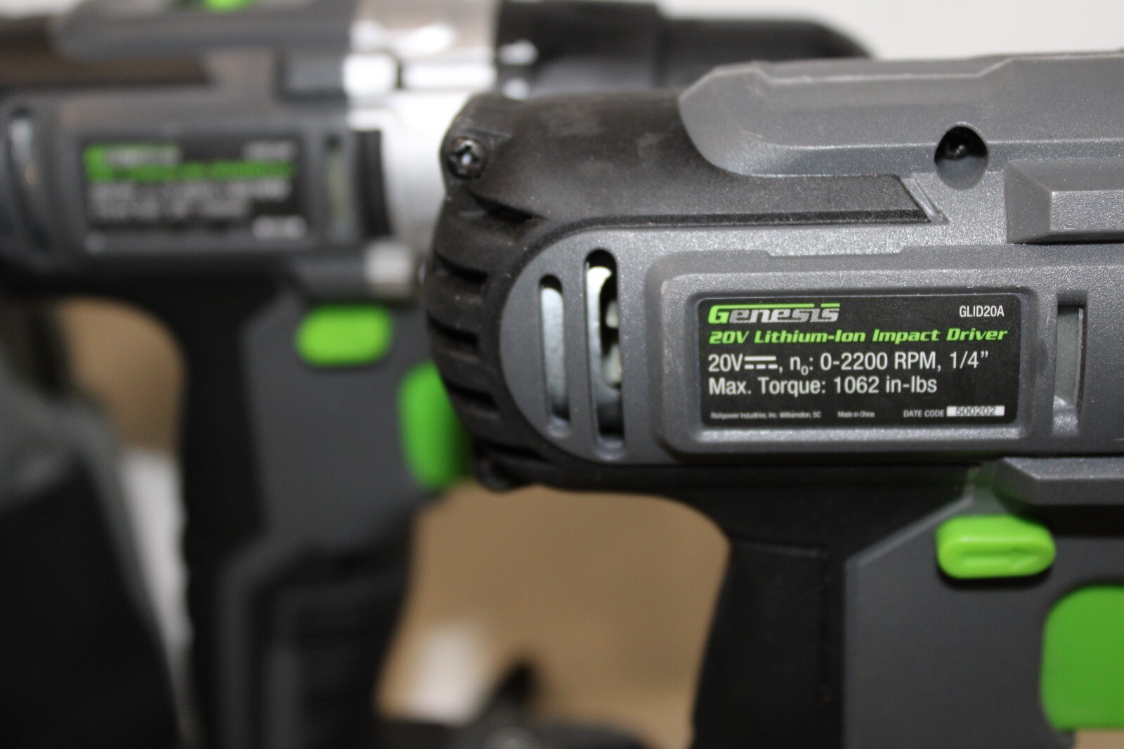 Genesis 20V LiIon Drill/Impact Kit GL20DIDKA2 Cordless Power Tools