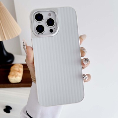 Slim Wave Stripe Pattern Hard PC Magnetic Case For iPhone 16 Pro Max 15 14 13 12