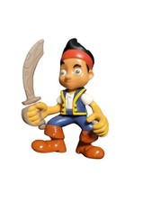 "Figura de acción de Disney Jake y los piratas del País de Nunca Jamás de 3"" pulgadas con adorno de pastel de espada"