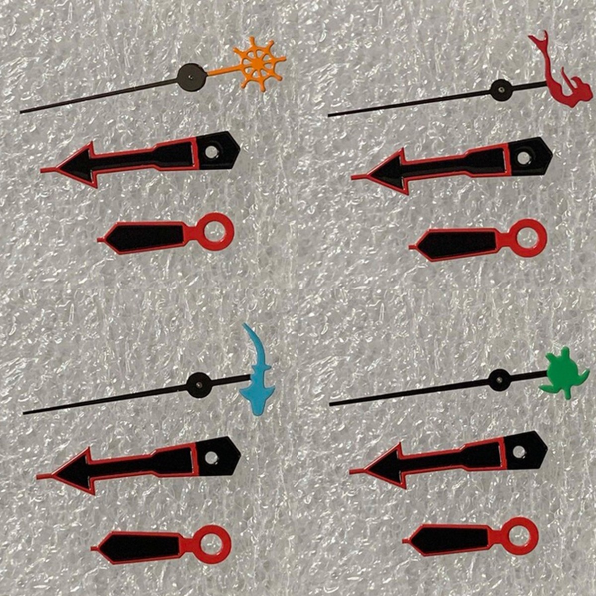 Cartoon Fish/Turtle Second Hands Red Edge Watch Hands for NH35