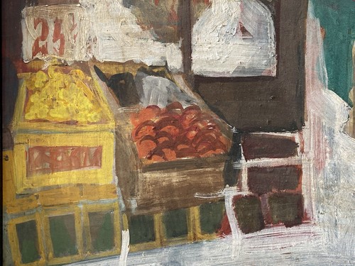 🔥 Vintage Modern Social Realism Urban Cityscape Oil Painting DIMONDSTEIN 1950s - Picture 16 of 24