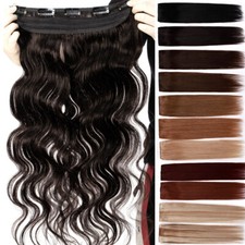Russian Clip in 100% Human Hair Remy Extensions 3/4Full Head One Piece/THICK 18
