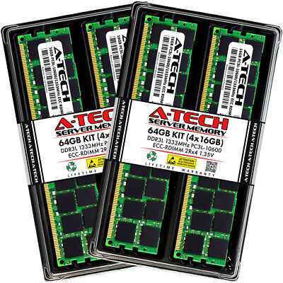 64GB 4x 16GB PC3L-10600R RDIMM Intel P4308CP4MHEN SC5650SCWS W2600CR2 Memory RAM
