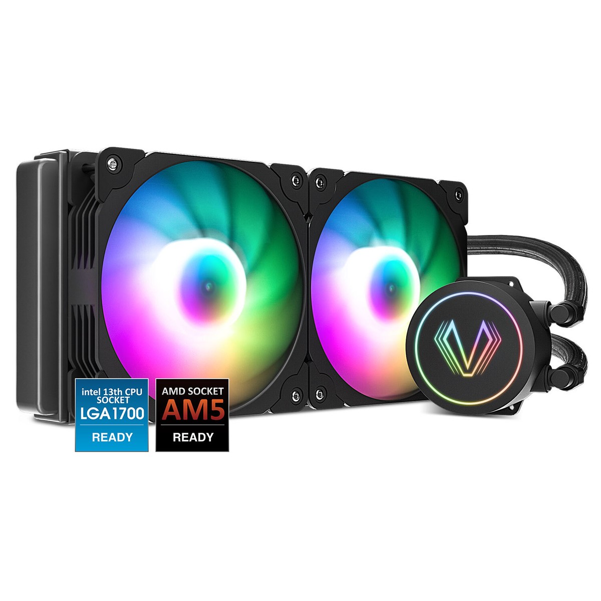 Vetroo V240 ARGB CPU Liquid Cooler Computer Case 240mm Radiator 