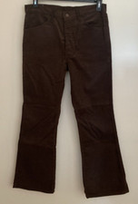 VINTAGE 1976 BROWN DURAWALE PLUS CORDUROY LEVI'S BELL BOTTOMS 34W-31 L