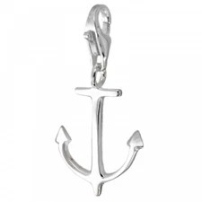 Melina charm pendant anchor shiny silver 925