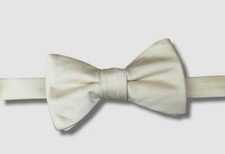  50 Alfani Men's Solid Ivory Pre-Tied Adjustable Bow Tie