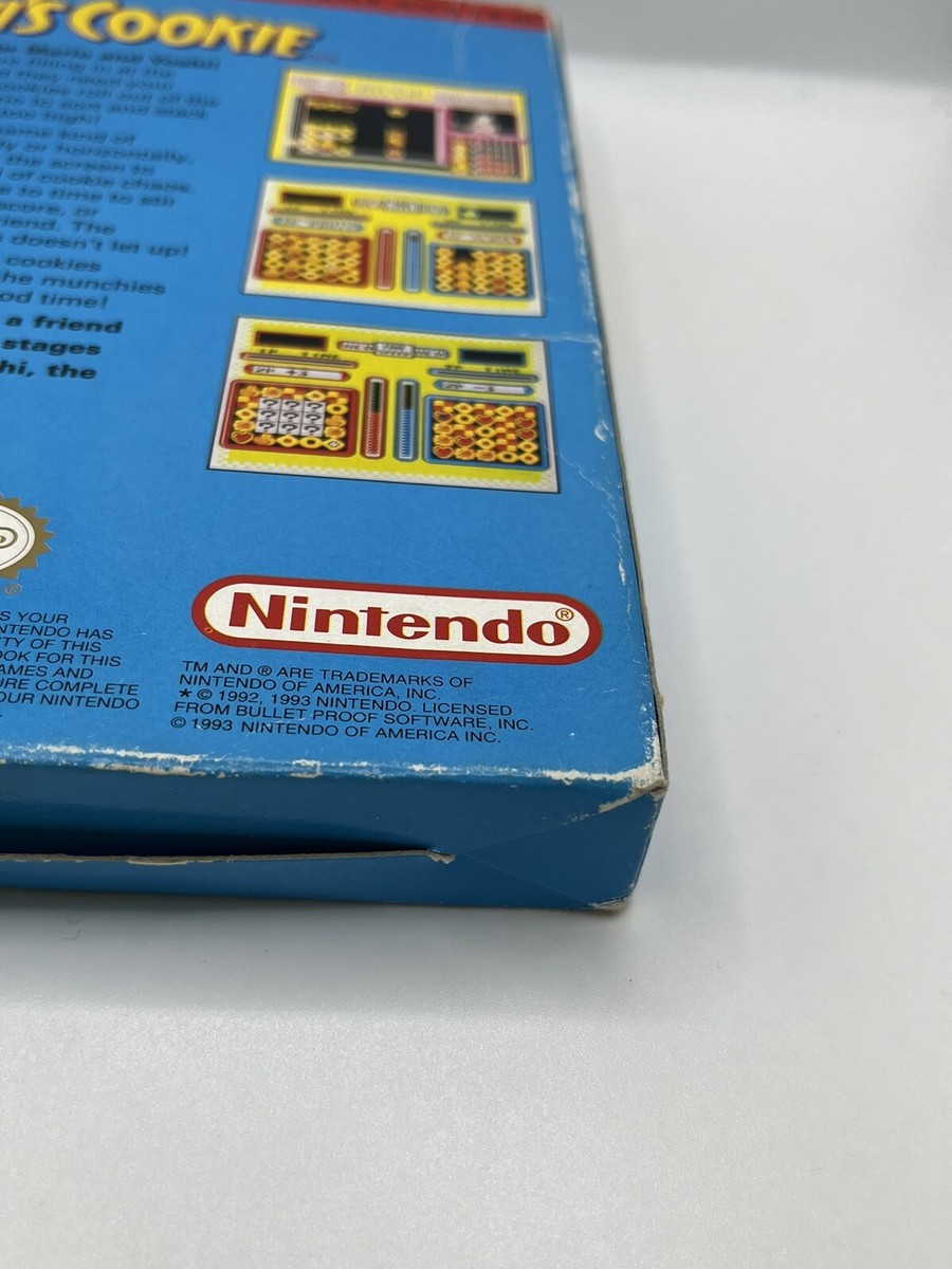 Yoshi's Cookie Nintendo NES 1992 Puzzle Game Boxed Mario Princess