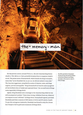Hezekiah's Tunnel Jerusalem 2019 Picture Clipping Page Reading Torah King Josiah