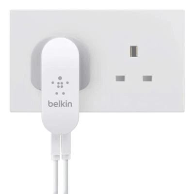Belkin Dual USB Port AC Wall charger 20W 4.2amp for Smartphones & Tablets UK - Image 1 of 4