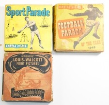 Three 16mm Film 1949 Football Parade Sports Parade Louis Walcott Fight Pictures