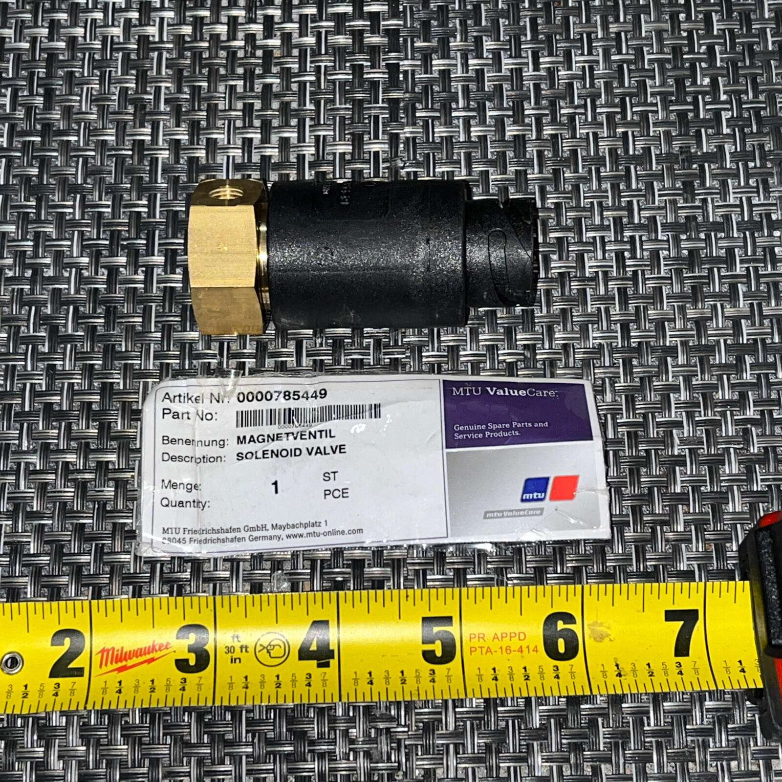 NEW- Mercedes Benz Solenoid Valve 0000785449 MTU Value Care BERU  