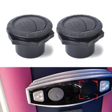 Fit RV Bus ATV A/C Universal 2x 60mm Air Vent Outlet Rotating Round Ceiling Kit
