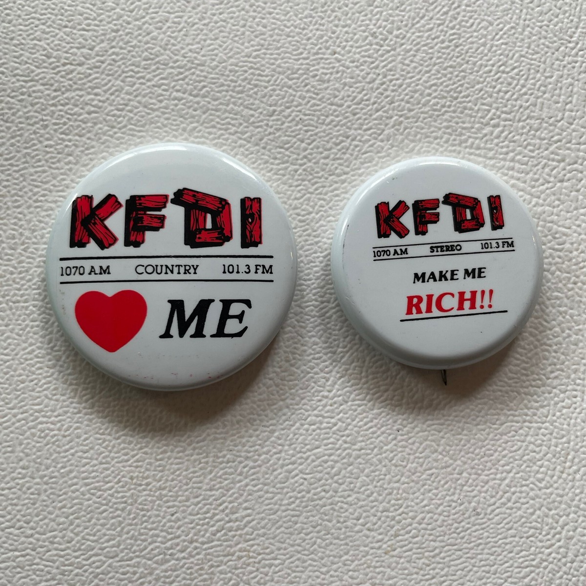 Vtg c 1980s /90s WICHITA KANSAS KFDI 1070 AM & 101.3 FM RADIO