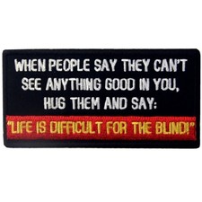 Embroidered Patches Iron Sew On transfers Badges appliques Life is difficult 510