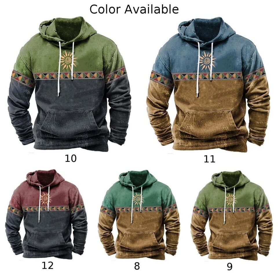 Fashionable Men's Pullover Hoodie Loose Fit Long Sleeve T Shirt ...