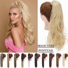 Thick Ponytail Clip In 100 Real As Human Hair Pony Tail Wrap Around Extensions