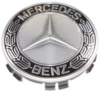 Mercedes Stern Logo Rad Radkappe Mitte Emblem Schwarz A1714000125 Neu Original