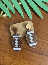 Football Earrings - Stud Dangle Statement - NFL Football Sports Team