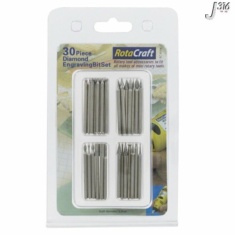 ROTA CRAFT 30PCS DIAMOND ENGRAVING BIT SET (LOT OF 10) RC9006 | eBay