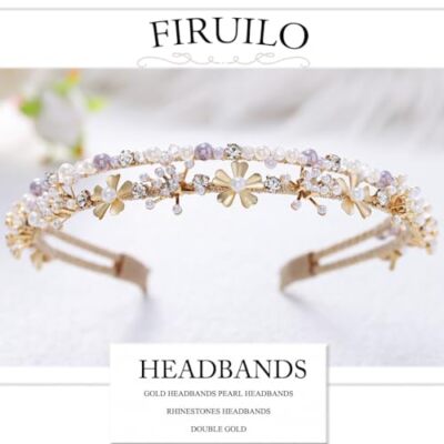2 RHINESTONES HEADBANDS 2 PCS Rhinestone Headbands for Women, Glitter Crystal  main image 4