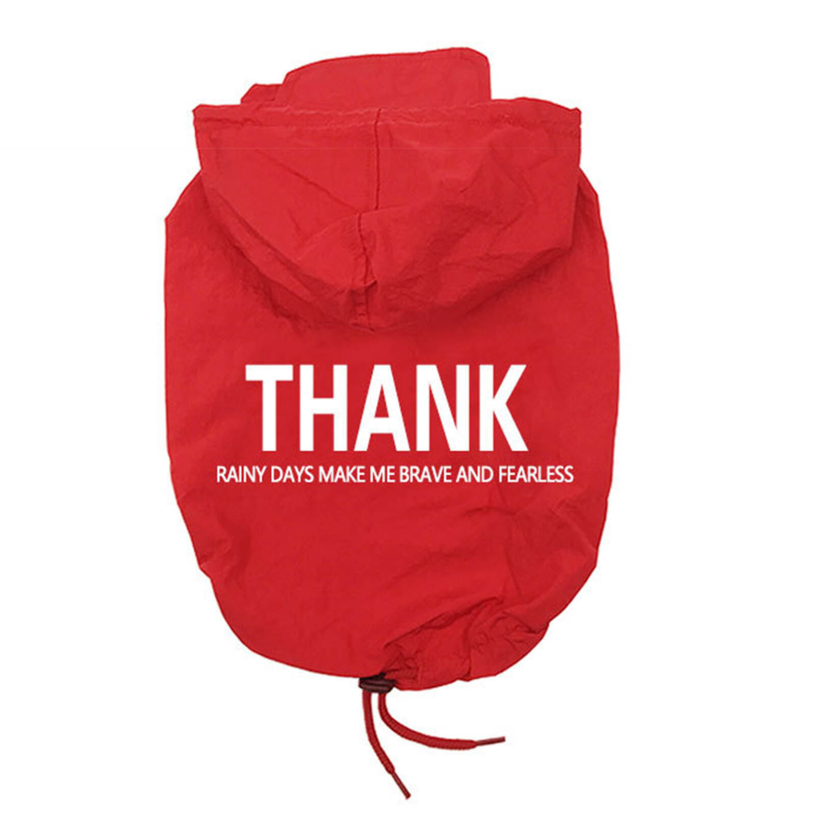 Pet Dogs Raincoat Letter Print Rainproof Pet Hooded Raincoat Outwear