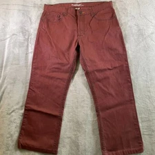 FlyPaper Mens Jeans 36x29 Red Straight Leg Red Skater 100% Cotton