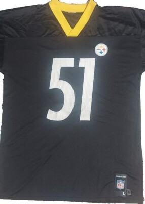 James Farrior Pittsburgh Steelers Reebok Replica Black Game Jersey