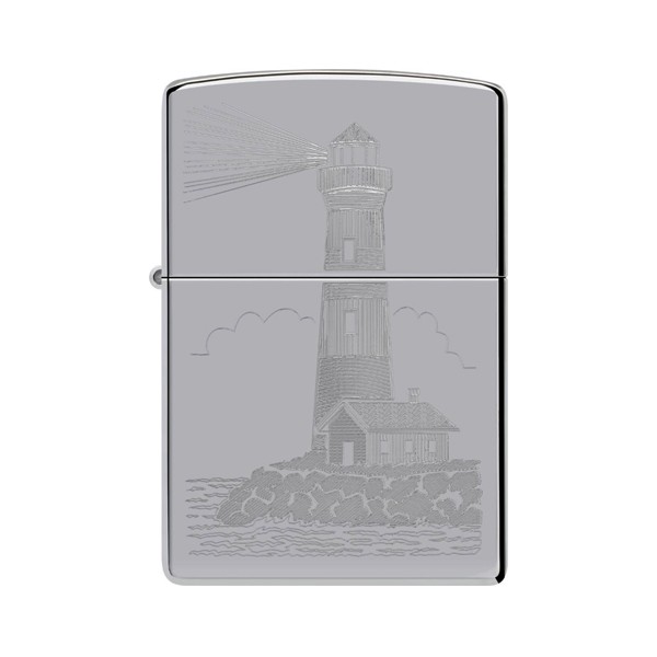 Zippo Benzin-Feuerzeug Gelasert, Lighthouse / Leuchtturm 60007477, UnbefüLlt-image