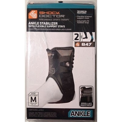 Shock Doctor Ankle Stabilizer w/ Support Stays Speed-Lace Left & Right M 8.5-9''