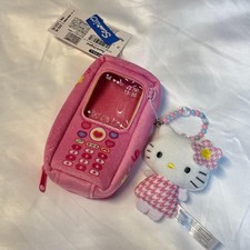 Juego de bolsa y felpa para teléfono celular Hello Kitty Sanrio, sin usar