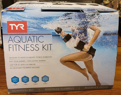 TYR Aquatic Fitness Kit Pool Water Exercise Floatation Belt Dumbbells Resistance