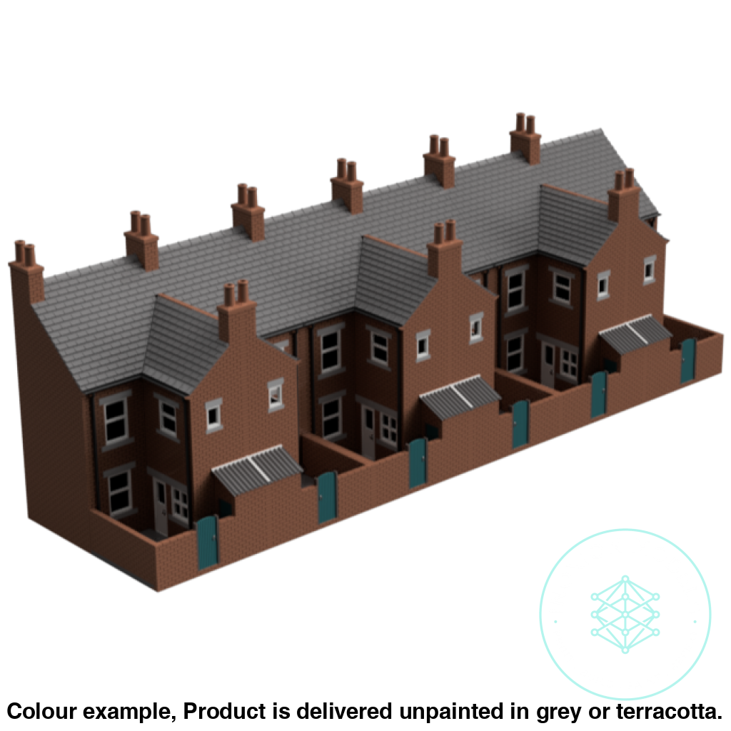 HC010E – 6x Low Relief Terrace House Pack N Scale