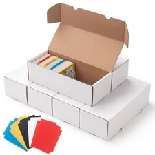 6 Pack Trading Card Storage ,Cardboard Sports Game Card Storage Collector Box...